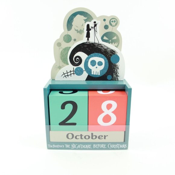 nightmare before christmas wooden block calendar